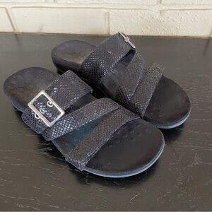Vionic Skylar Women's Adjustable Slide Orthotic Comfort Sandal Black Size 8